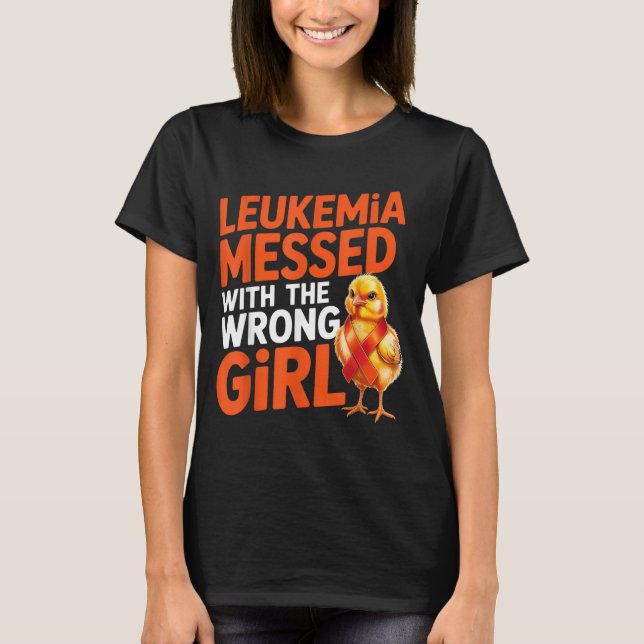Camiseta Conscientização da Leucemia Mexeu com a Garota Err (Frente)