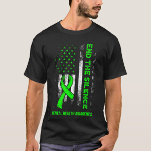 Camiseta Conscientização da Saúde Mental Seja Gentil Fita d