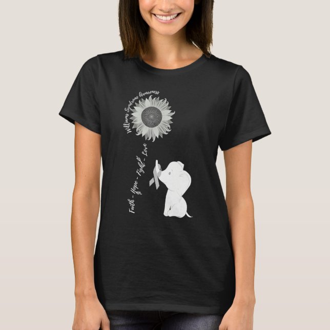 Camiseta Conscientização da Síndrome de Williams Doença Cer (Frente)