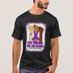 Camiseta Conscientização da Violência Doméstica Pare Violên
