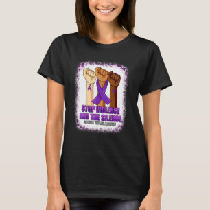 Camiseta Conscientização da Violência Doméstica Pare Violên