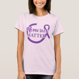 Camiseta Conscientização do Alzheimer Memórias Importam