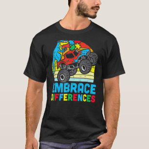 Camiseta Conscientização do Autismo Abrace Diferenças Trex