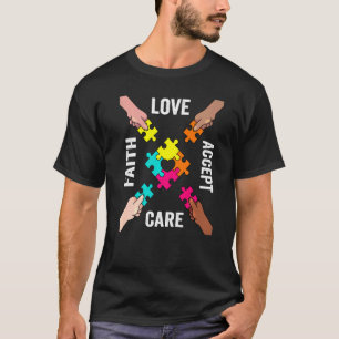 Camiseta Conscientização do Autismo Aceitação Peça de Quebr