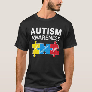 Camiseta Conscientização do Autismo Aceitar Apoio Amor Puzz