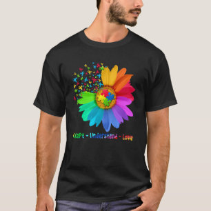 Camiseta Conscientização do Autismo Aceite Entenda Ame o Au