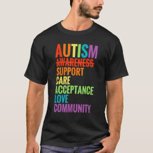 Camiseta Conscientização do Autismo Apoio Aceitaçã
