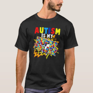Camiseta Conscientização do Autismo  Autismo É Meu Super Po