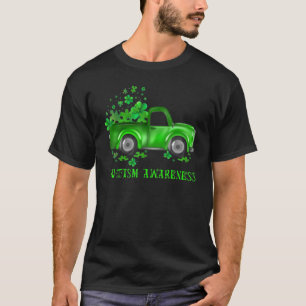 Camiseta Conscientização do Autismo Caminhão Verde Trevo Di