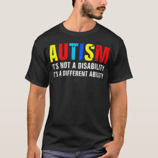 Camiseta Conscientização do Autismo Capacidade Diferente Ne