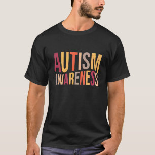 Camiseta Conscientização do Autismo Coração Apoio Mês Auti