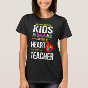 Camiseta Conscientização do Autismo Crianças Professor Peça