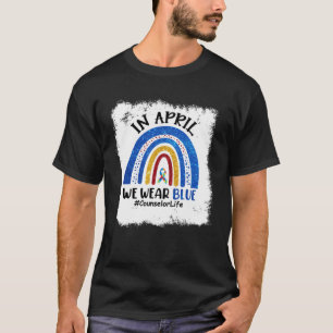 Camiseta Conscientização do Autismo Em Abril Nós Usamos Azu