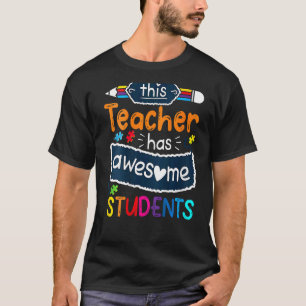 Camiseta Conscientização do Autismo Esta Professora Tem Alu