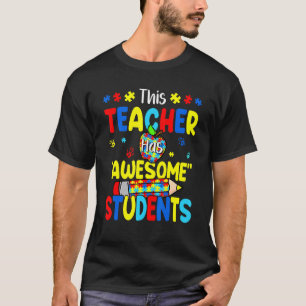 Camiseta Conscientização do Autismo Esta Professora Tem Alu