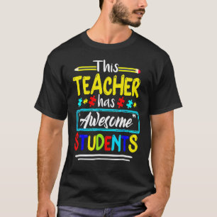 Camiseta Conscientização do Autismo Esta Professora Tem Alu