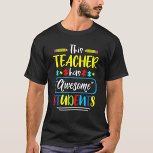 Camiseta Conscientização do Autismo Esta Professora Tem Alu