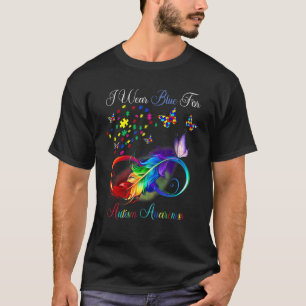 Camiseta Conscientização do Autismo Eu Uso Azul Para Consci
