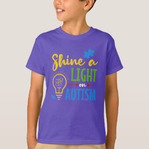 Camiseta Conscientização do Autismo Ilumine o Apoio