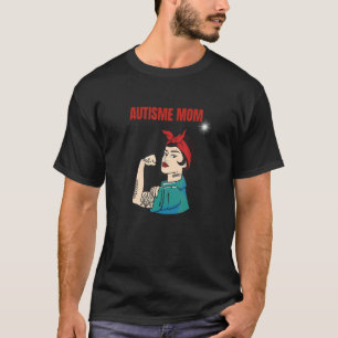 Camiseta Conscientização do Autismo Mãe Forte Mulheres