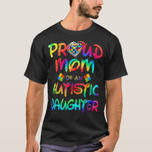 Camiseta Conscientização do Autismo Mãe Orgulhosa Filha Aut