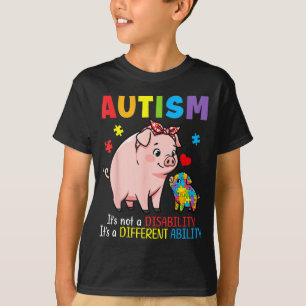 Camiseta Conscientização do Autismo Mãe Porca Habilidade Di