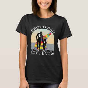 Camiseta Conscientização do Autismo Orgulhoso Pai do Menino