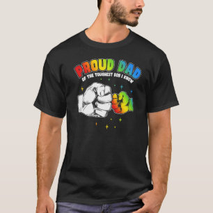 Camiseta Conscientização do Autismo Orgulhoso Pai do Menino