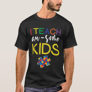 Camiseta Conscientização do Autismo Para Professor Eu Ensin