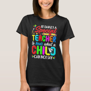 Camiseta Conscientização do Autismo Professor Especial Ouve