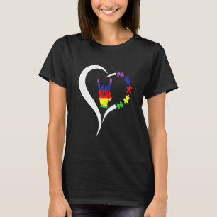 Camiseta Conscientização do Autismo Rock On Apoie o Autismo