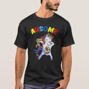 Camiseta Conscientização do Autismo Unicórnio Dabbing Incrí