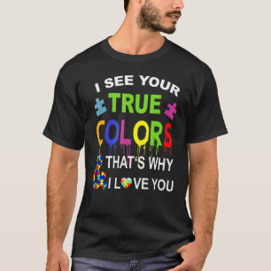 Camiseta Conscientização do Autismo Vejo Suas Cores Verdade