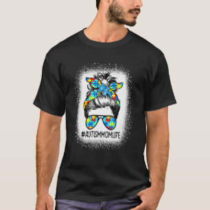 Camiseta Conscientização do Autismo Vida de Mãe de Autista