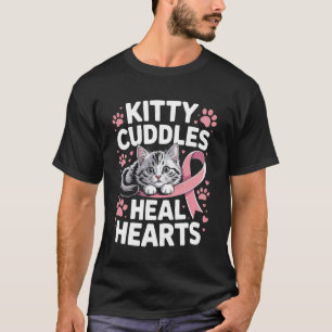Camiseta Conscientização do Câncer de Mama Amante de Gato K