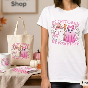 Camiseta Conscientização do Câncer de Mama Fantasma de Hall