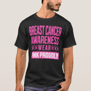 Camiseta Conscientização do Câncer de Mama Use Rosa com Org