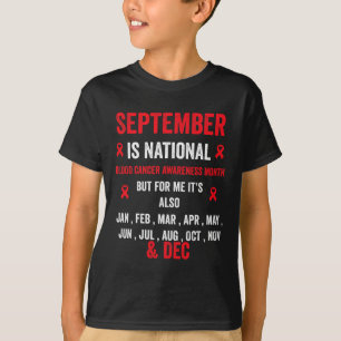 Camiseta Conscientização do Câncer de Sangue - Mês de Consc