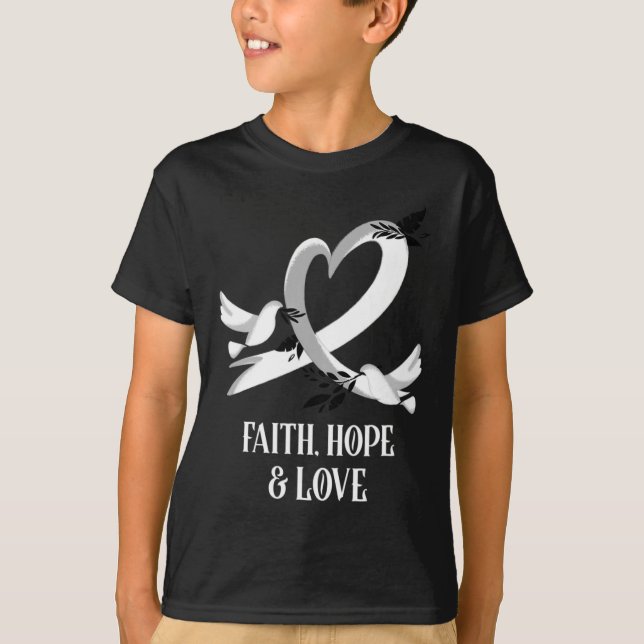 Camiseta Conscientização do Cancro Mês de Conscientização d (Frente)