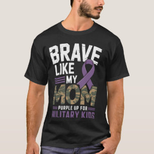 Camiseta Conscientização do Filho Militar Purple Up Criança