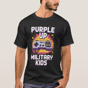 Camiseta Conscientização do Filho Militar Roxo para o Bo Mi