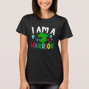 Camiseta Conscientização do Guerreiro do Autismo Apoia Indi