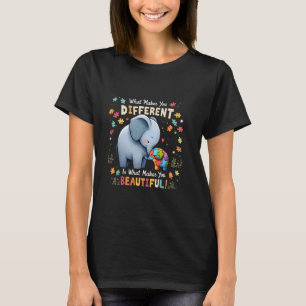 Camiseta Conscientização engraçada sobre autismo Elefante a