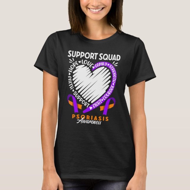 Camiseta Conscientização Eu Apoio Esquadra Eu Condição da P (Frente)