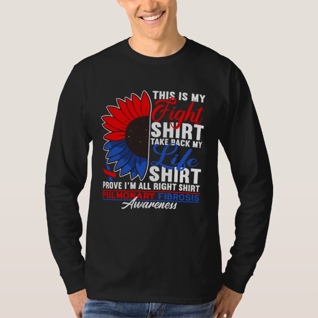 Camiseta Conscientização Luta Contra a Doença Pulmonar Fibr (Frente)