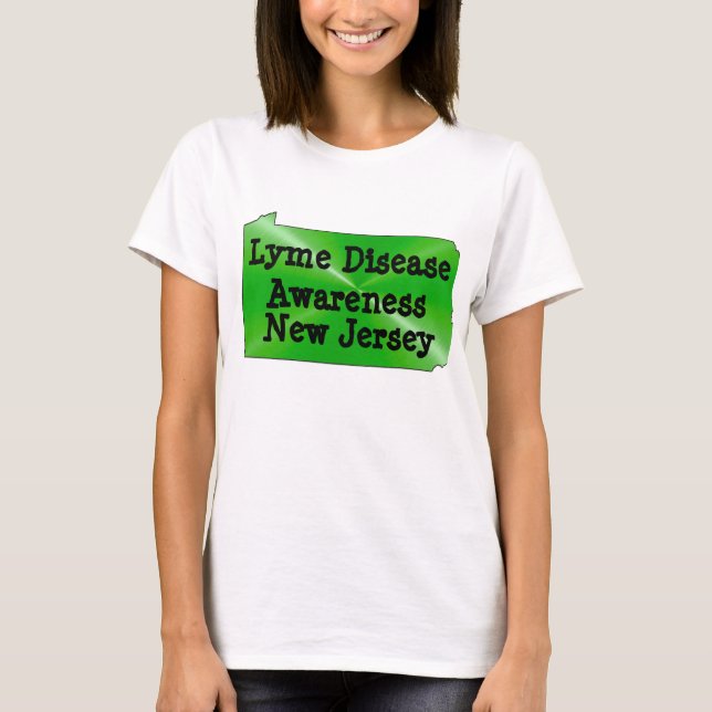 Camiseta Conscientização sobre a Doença de Lyme em Nova Jer (Frente)