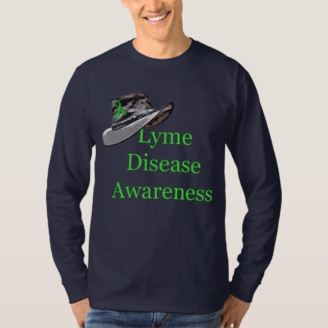 Camiseta Conscientização sobre a Doença de Lyme Rústica Cou (Frente)