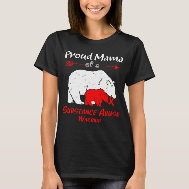 Camiseta Conscientização sobre Abuso de Substâncias da Mamã (Frente)