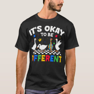 Camiseta Conscientização sobre Autismo Fofo do Ganso É Ok S