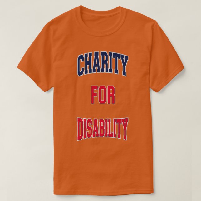 Camiseta Conscientização sobre Caridade para Deficientes (Frente do Design)
